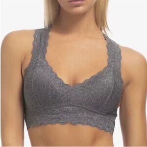 Free People Galloon Lace Racerback In Grey XS